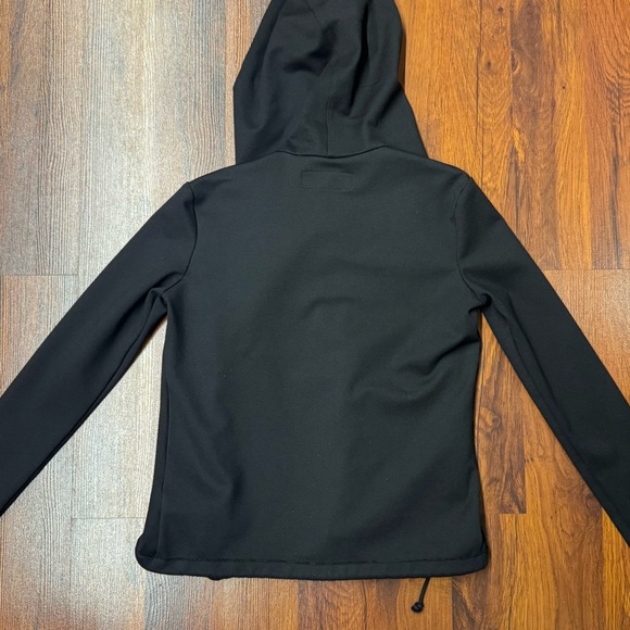 [BLANKNYC] Black Draped Hooded Jacket with Zip Pockets Size XS - Picture 2 of 8